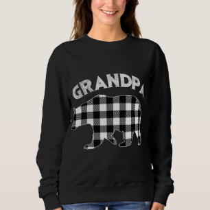 Karierter Opa-Bären-Christus in Schwarz-Weiß-Buffa Sweatshirt