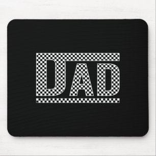 Karierter Papa Schwarz Weiß Lustiger Vater Vaterta Mousepad
