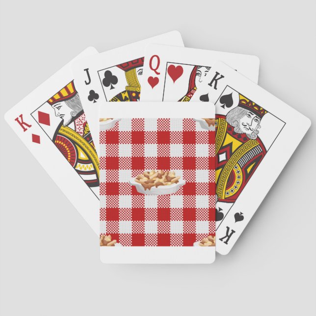 karierter Poutine Spielkarten (Rückseite)
