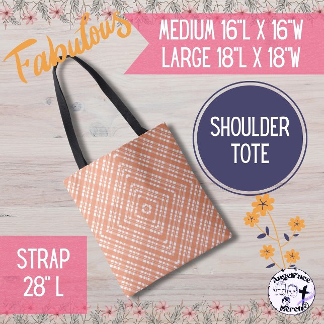 Karierter Quiltplatz für geometrische Korallen (Add this cute coral plaid bag to take your wardrobe to a new level of country chic!)