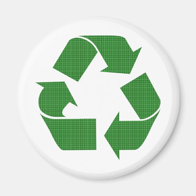 karierter recycle magnet (Vorne)