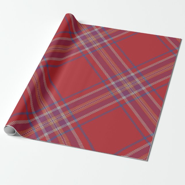 Karierter Red Tartan Geschenkpapier (Ungerollt)
