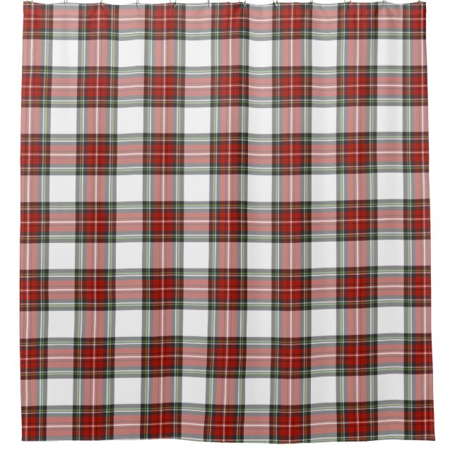 Karierter Red-Tartan-Karo Duschvorhang (Vorderseite)