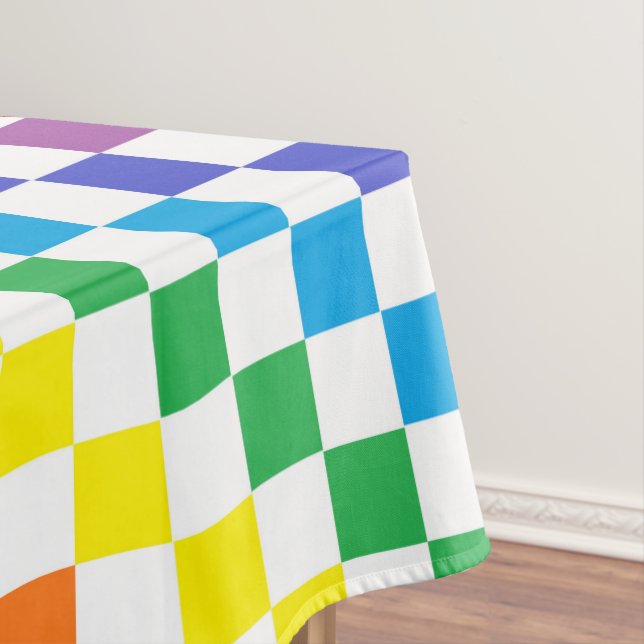 Karierter Regenbogen Tischdecke (Beispiel)