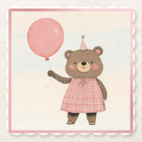 Karierter rosa Kleiderbär mit Bow und Hut