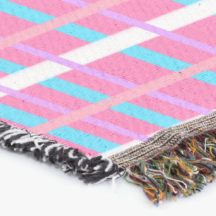 Karierter rosa Pop Decke