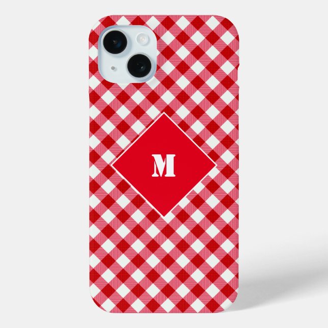 karierter, roter, karierter Tartan Case-Mate iPhone Hülle (Rückseite)