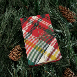 Karierter Roter Karo Elegantes Bauernhaus Geschenkpapier