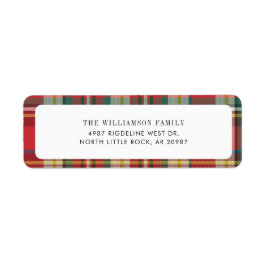 Karierter Roter Karo Weihnachtsfeiertag Rücksendea