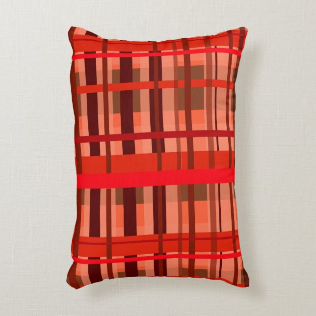 Karierter Rückgang Dekokissen (Vorderseite(Vertikal))