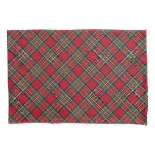 Karierter Rustikaler Clan Stewart Red und Green Ta Kissenbezug