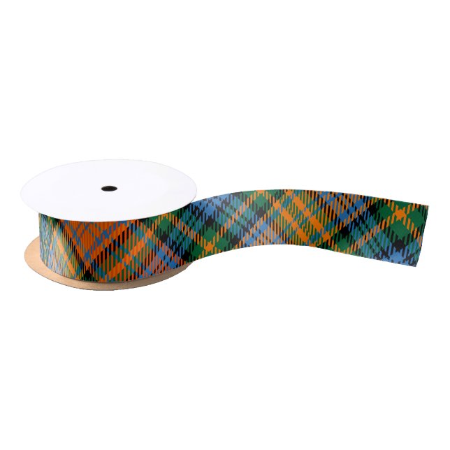 Karierter, rustikaler Tartan Satinband (Spule)