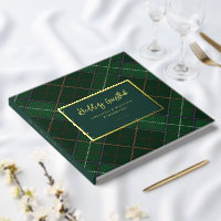 Karierter Rustikaler Tartan Wedding Gold Foil