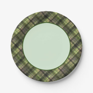 Karierter schottischer Tartan-Klassiker Pappteller
