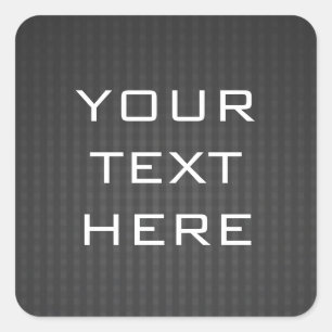 Karierter Schwarzer Hintergrund - benutzerdefinier Quadratischer Aufkleber