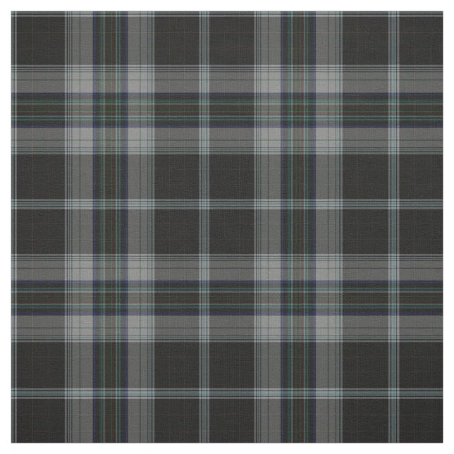 Karierter schwarzer Karkohle-Grüner Tartan Stoff (Muster)