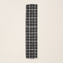 Karierter Schwarzweiss-Schal