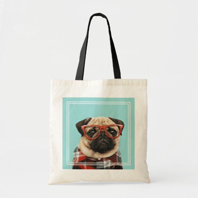 Karierter Shirt Mops Tragetasche (Vorne)