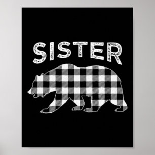 Karierter Sisternbär Christma vom  Buffalo Poster
