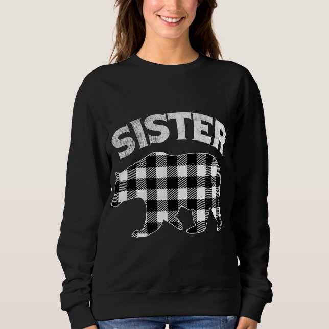 Karierter Sisternbär Christma vom  Buffalo Sweatshirt (Vorderseite)