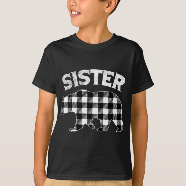 Karierter Sisternbär Christma vom  Buffalo T-Shirt (Vorderseite)