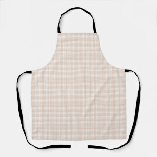 Karierter Soft Peach und Creme Cotattcore Schürze