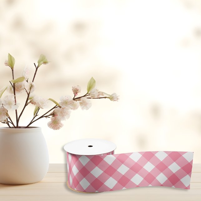 Karierter Sommer Pink Tartar Satinband (Pink Tartar plaid summer Satin Ribbon)