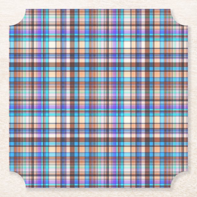 Karierter Stoff-Karo-Druckmuster-57688 Untersetzer (Vorderseite)