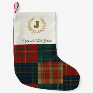 Karierter Strumpf Personalisiert Kleiner Weihnachtsstrumpf