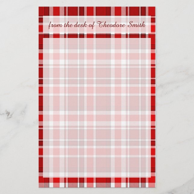 Karierter Tartan Briefpapier (Vorderseite)