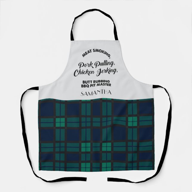Karierter Tartan Clan Blackwatch Checkered Kitchen Schürze (Vorderseite)