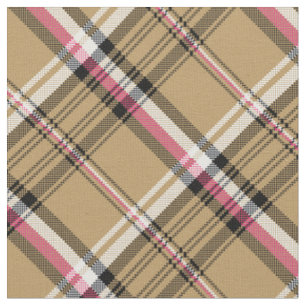 karierter Tartan in hellrosa Stoff