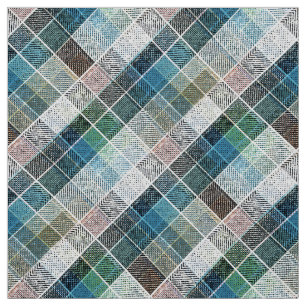 karierter Tartan-Karo-Klassiker Blau Weiß Rosa Stoff
