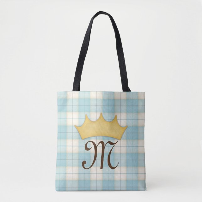 Karierter Tartan-Mit Monogramm Prinzessin (Vorderseite)