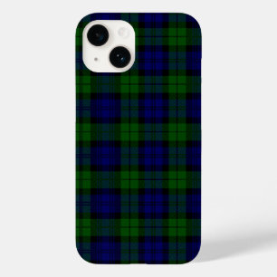 Karierter Tartan mit traditioneller Schwarzer Uhr Case-Mate iPhone 14 Hülle