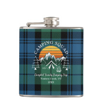 Karierter Tartan Retro Family Camping Squad Vater