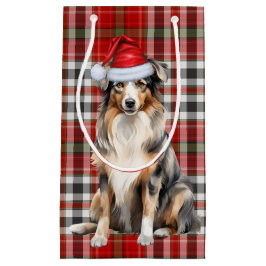 Karierter und australischer Schäferhund Kleine Geschenktüte