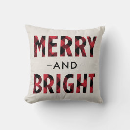 Karierter Urlaub in Meran und Bright Red Buffalo Kissen