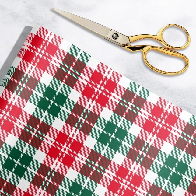 Karierter Urlaub in Rot und Grün von Tartan Geschenkpapier (Von Creator hochgeladen)