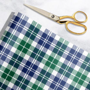 Karierter Urlaub in  Tartan, Classic Green und Nav Geschenkpapier