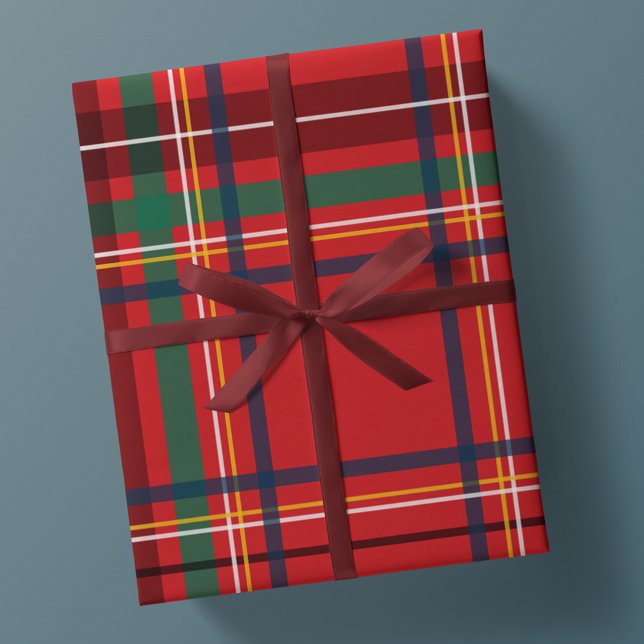 Karierter Weihnachtsfeiertag Geschenkpapier (Von Creator hochgeladen)
