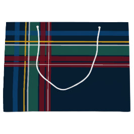 Karierter Weihnachtsfeiertag Große Geschenktüte