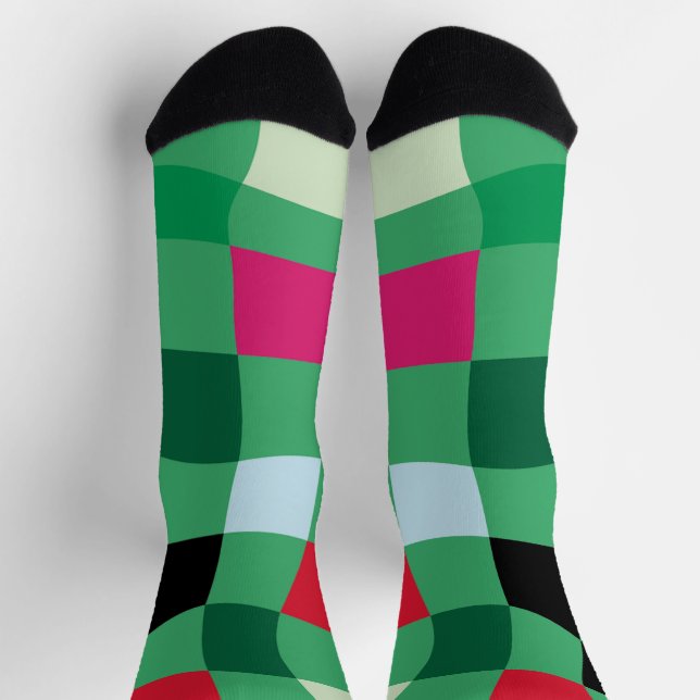 Karierter Weihnachtsfeiertag im Tartan Socken (Oben)