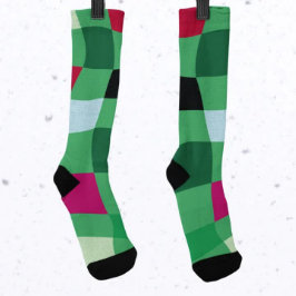 Karierter Weihnachtsfeiertag im Tartan Socken