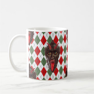 karierter Weihnachtskrampf Kaffeetasse