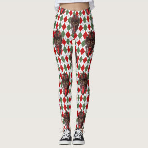 karierter Weihnachtskrampf Leggings
