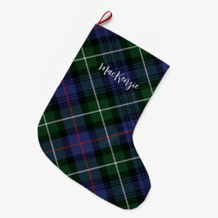 Karierter Weihnachtsurlaub MacKenzie Tartan Großer Weihnachtsstrumpf