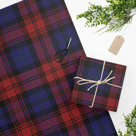 Karierter Weihnachtsurlaub Tartan Geschenkpapier