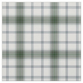 Karierter Weißgrauer Tartan Stoff