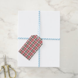 Karierter Winterurlaub Weihnachtsname Personalisie Geschenkanhänger
